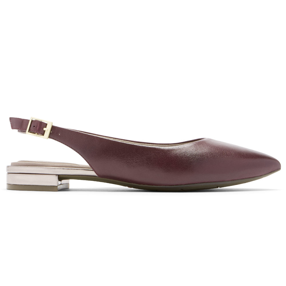 Rockport Slingback Dame Burgunder - Total Motion Adelyn - ZAFP59016